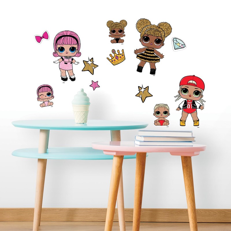 L.O.L. Surprise! RoomMates RMK3888SCS Peel and Stick Wall Decals