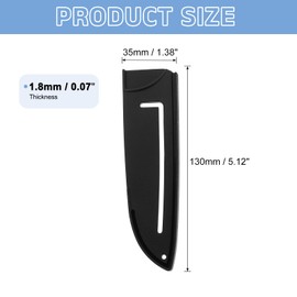 uxcell 2 Pack PP Safety Knife Cover Sleeves, Blade Edge Guards Protector, Universal Knife Sheath for 5" Kitchen Knife, Black