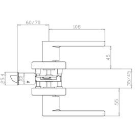 Design House 581108 Karsen Modern Passage Hall and Closet Door Lever Satin Nickel