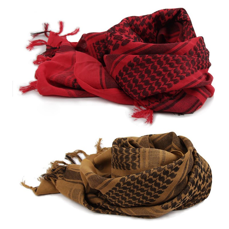 Gosfang Men's Afghan Stole Scarf, Cotton, Survival Game, Outdoor, Arab,
