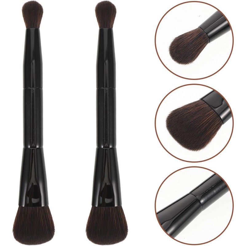 Brocha de Maquillaje Doble HOLIDYOYO KD624S2500IY Negra de Precisión 2