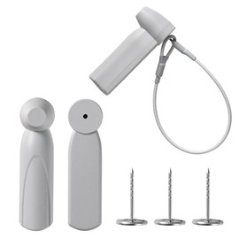 1000Pcs 58Khz AM Security Clothing Tags Grey Retails EAS Clothes Tag with 1000 Pins and 200 Lanyards