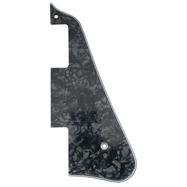Musiclily Guitar Pickguard for China Made Epiphone Les Paul Standard Modern Style, 4Ply Black Pearl