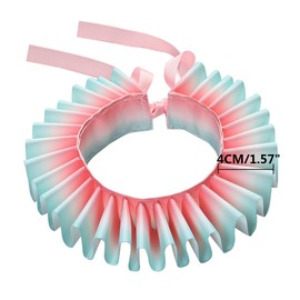 BPURB Renaissance Elizabethan Ruff Collar Clown Collar Gradient Cosplay Props, Colour gradient - green, One size fits all