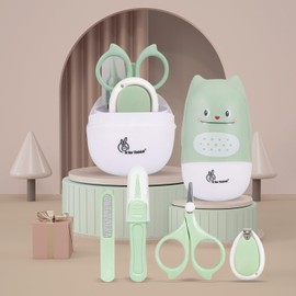 R for Rabbit Stylo Kitty New Born Baby 4 in1 Nail Grooming Kit for Baby Manicure Set with Kids Nail Cutter, Tweezer, Nail Filer and Scissors (Green)