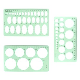 Milisten Kit De Plantillas De Dibujo Con Reglas Geométricas Transparente Para Medición Precisa Plantilla Para Pintar Círculos Y Figuras Para Oficina E