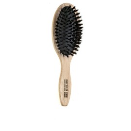 HAIR BRUSH cushion bristles mixed oak wood body 1 pz