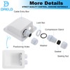 Dreld Cable Grommet Waterproof 2-Way Roof Guide Solar Cable Guide