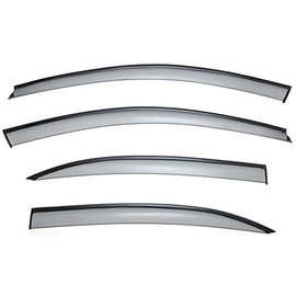 WellVisors Window Visors Wind Deflectors Compatible With Volkswagen VW 2011-2017 Jetta Sedan With Black Trim Rain Guards 3-847VW012