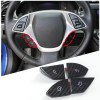 BEBECAR Real Carbon Fiber Steering Wheel Button Cover Trim Fits