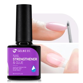 Repair and Strengthener Glue for Nail Care: Gelike EC 6 in 1 Strong and Quick Dry Treatment for Damaged and Thin Nails - Long Lasting and Easy for Salon and Beginners Manicure