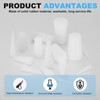 PATIKIL Solid Rubber Stopper 3x7x20mm 24pcs Tapered Lab Rubber Stopper