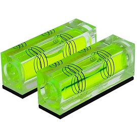 umei High Precision Mini Spirit Level Small Horizontal Bubble Three Line Horizontal Bead Spirit Level Magnetometer 2 Pack (52x20x15mm)