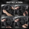 SEG Direct Black Car Steering Wheel Cover Small Size 14-14.25