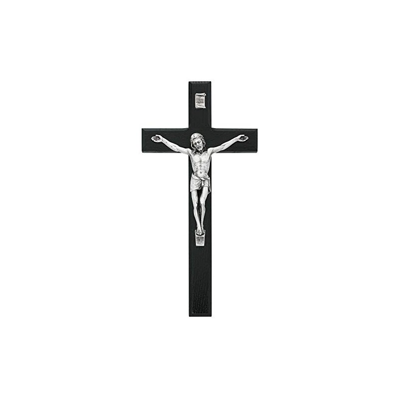 10 Black/Silver Crucifix"