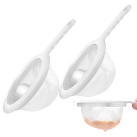 2er-Pack Kunststoff FüR Plastiksieb Kefir,Plastiksieb,Ultrafeines Nylonnetz Feinsieb,KüChe Mit Rutschfestem Griff Feines,Geeignet Zum Abseihen Von Joghurt,Joghurt Und Honig Fein