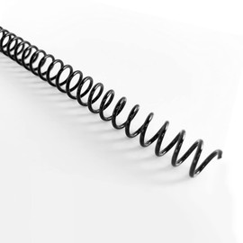 TOTiyea 100 Pack Plastic Spiral Binding Coils,10mm(3/8") Binding Spirals,75 Sheet Capacity,4:1 Pitch, Black