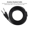 Aviation Headset Cable, Dual GA Plug Aviation Headset Replacement Cable