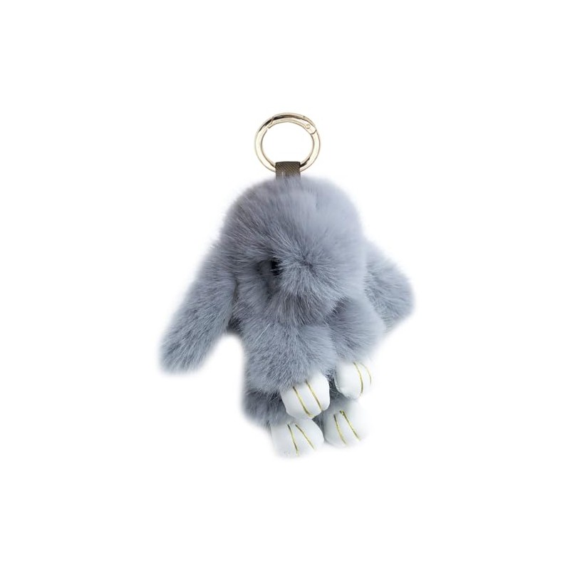 Unpafcxddyig Bunny Keychain Cute Soft Artificial fur Mini Rabbit Keychain