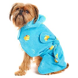 Barkbox Dog Bath Robe (Rubber Duck, Small)