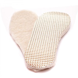 pbezler Winter Insoles Wool Felt Lambskin E16, gold