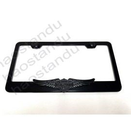 License Plate Frame Shop 1x (Black) For F150 HD 3D Emblem BLACK Stainless License Plate Frame RUST FREE