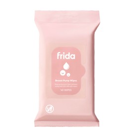 Frida Mom Breast Pump Wipes, Multi-Surface Cleaner, Removes Breastmilk Residue, Made with Food-Grade Ingredients, Baby and Milk Safe, Travel Essential for Breastfeeding Moms, 40 Count