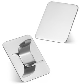 VOSAREA 2pcs Stainless Steel Nail Art Palette for Professional Color Mixing Manicure Tool for Nail Design Easy to Clean for Home and Salon Use