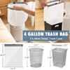 Small Trash Bags 4 Gallon - 57 Count Drawstring 4