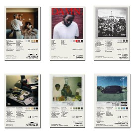 Kendrick Lamar Album Cover Limited Edition Paper Posters (Set of 6) Unframed: 08 in x 12 in (20 x 30 cm)