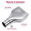 Upower Pack of 2 Exhaust Tip 2.25" Inlet 2" x
