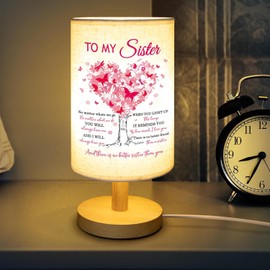 PRSTENLY Sister Gifts, Sister Birthday Gifts from Sister Table Lamps Gifts for Her Sister Mothers Day Wedding Graduation Gifts for Her Sister Gifts for Women Friendship Gifts for Friend