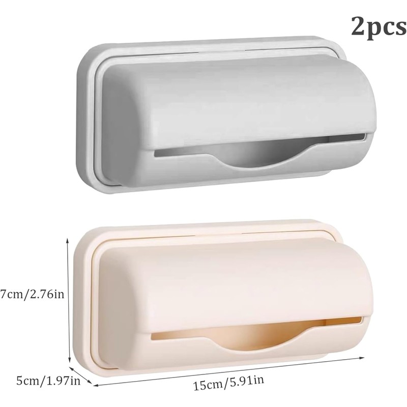 Plastic Bag Holder Wall Mounted Garbage Bag Organizer, 2Pcs Garbage