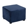 sourcing map Square Foot Stool Cover Footrest Slipcover with Elastic