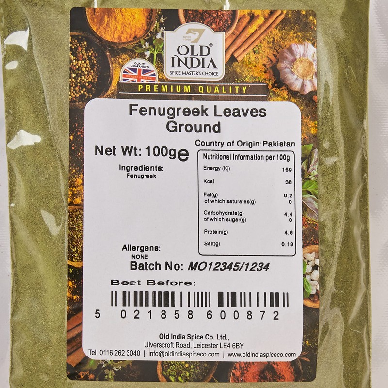 Old India Fenugreek Leaves Ground 100g