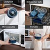 Chubacoo Ceramic Bowls Set with Lids: Set of 4 Microwave