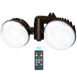 Onforu 100W LED Barn Light Dusk to Dawn Outdoor Lighting with Photocell Remote, 6500K 10000LM Adjustable Brightness Dual-Head Flood Lights, IP65 Waterproof Security Area Light for Farmhouse Barns