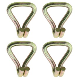 Heyous 4PCS Double J Hooks Heavy Duty Steel Ratchet Strapping Hooks Load 2204 Lbs Tensioner Double Row Hook Bundle Accessory Suitable for 1 Inch Strapping