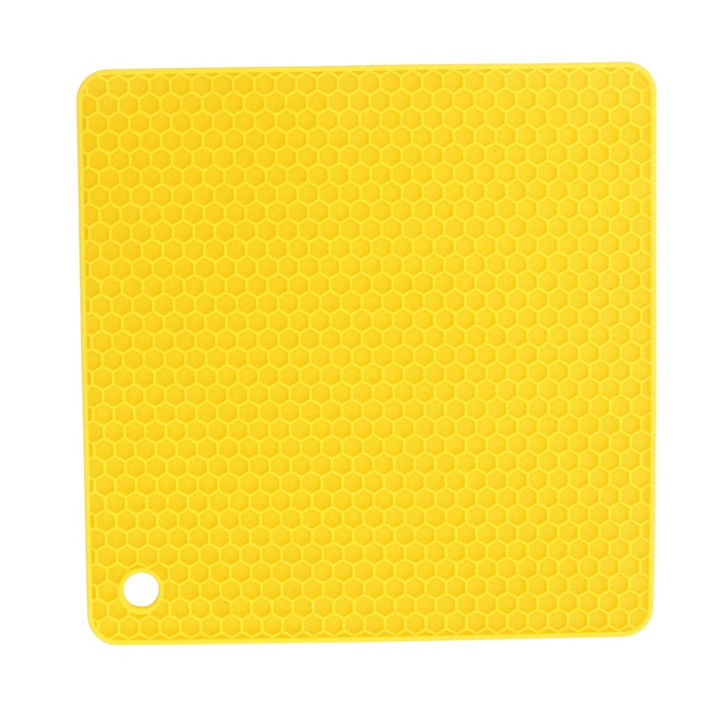 5Pcs Silicone Trivet Mat Square Round Honeycomb Hot Pad Non