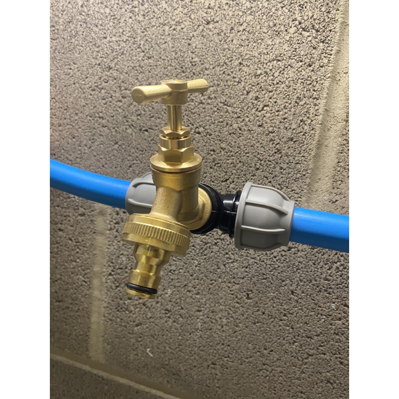 Mdpe Water Supply Pipe tee with Solid Brass bib tap