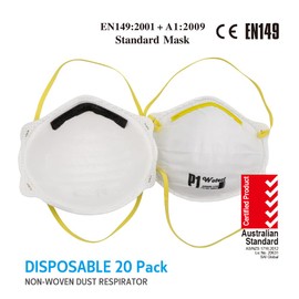 Disposable Respirator Workmate Cup Style P1 Level 20PK AS/NZS 1716:2012