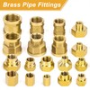 Brass Muff 1/4 Inch Female x 1/4 Inch Female Thread