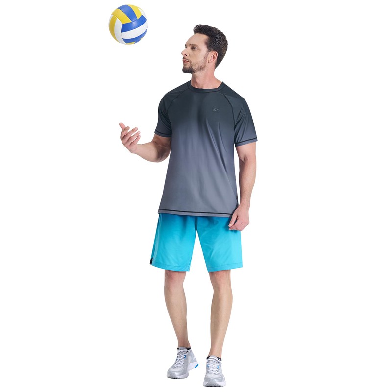 Camisetas de natación para hombre, protección solar UPF 50+, playera