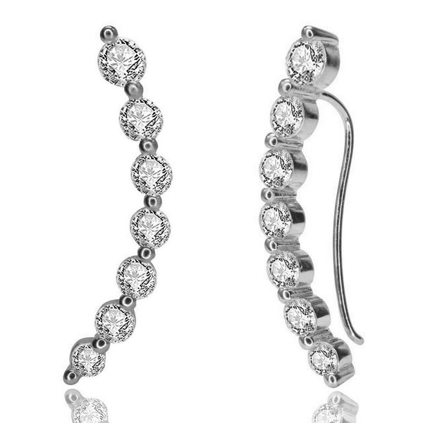 Amy & Annette 18 Karat White Gold Plated Earring Climber