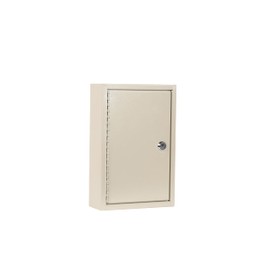 MAXXBUILD Key Storage Cabinet with Lock, 30 Keys Capacity, Wall Mount, Cream Metal (30 Keys 10" W * 3" D *12" H)