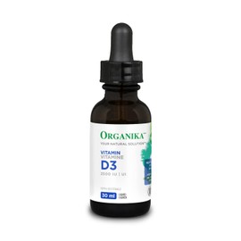 Organika Organika Vitamin D3 Liquid 2500IU- Olive Oil Base, Immune System Support- 30ml