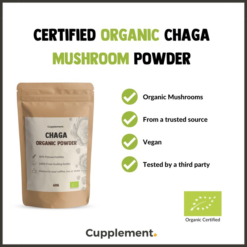 Cupplement - 4 Bags of Chaga 60 g - Organic