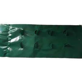 Generation II Flower Pouch Green Loop Handle Grow Pouch - 8 Holes - 10 Pack
