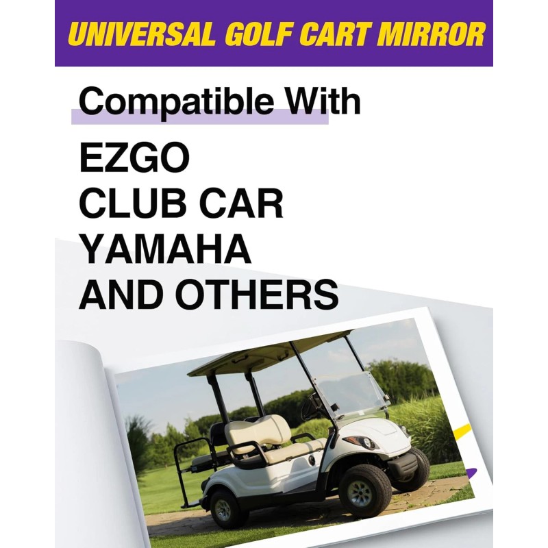 howbow Golf Cart Rear View mirror for EZGO Club Car