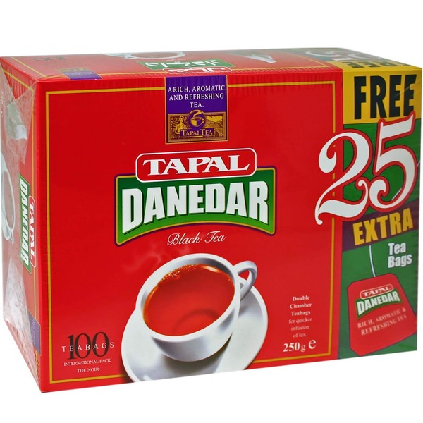 Tapal Danedar Tea Bags : Special Pack : 125 TEA Bags (100 TEA Bags+ 25 Extra TEA Bags) 250 G, 3 Pack